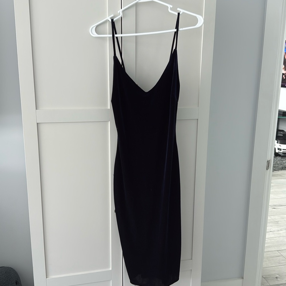 NWT suede blue tank midi